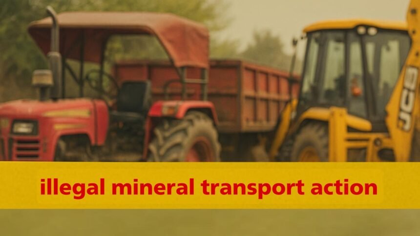 Sangli illegal mineral transport action kasabe digraj tractor jcb seized