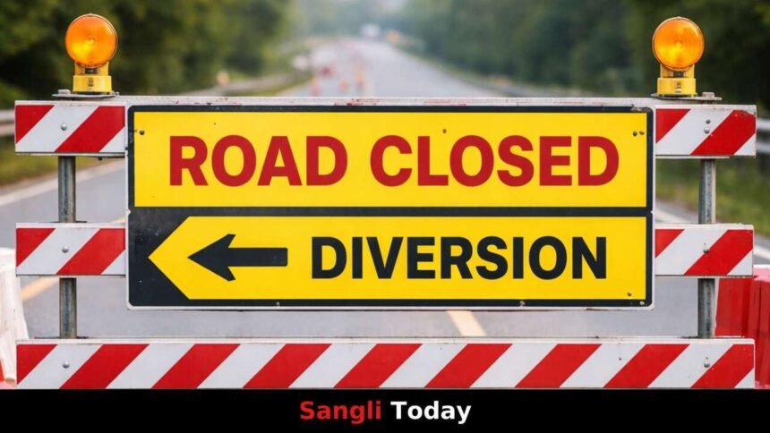 Sangli Dhamni Road Closed Traffic Update