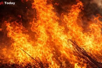 Palus Farmer Death While Burning Stubble Fire Incident