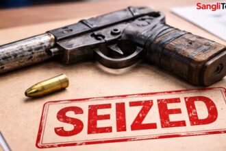 Sangli Kolhapur Road Pistol Seized Arrest