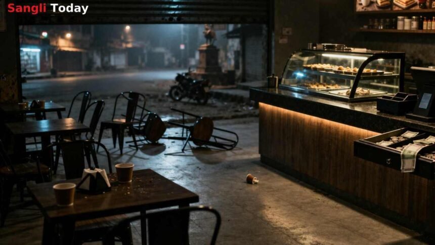 Miraj Cafe Koyta Threat Robbery