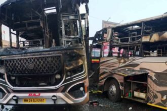 Sangli Travels Bus Fire Stadium Area Breaking News