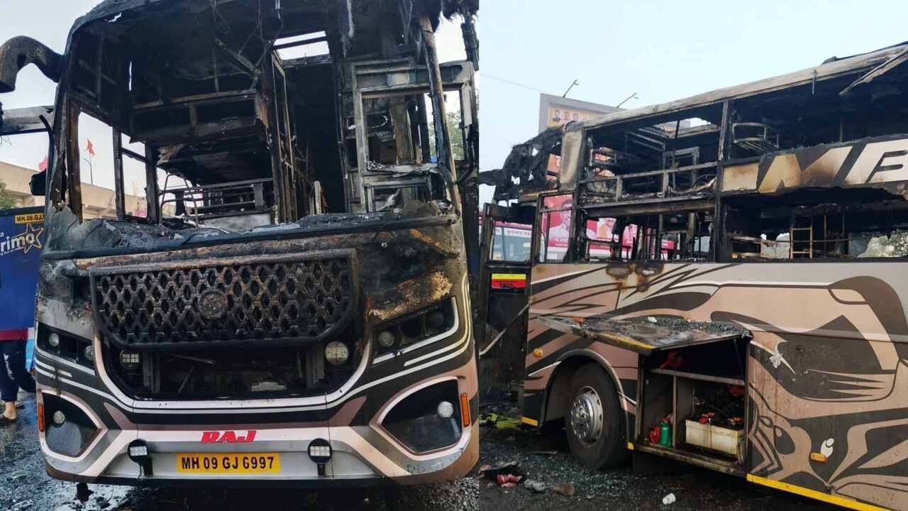 Sangli Travels Bus Fire Stadium Area Breaking News