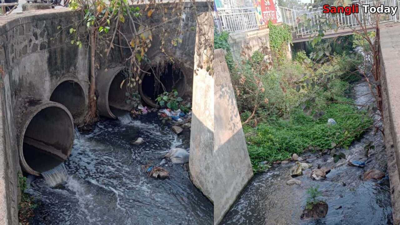 Vishrambag Mangalwar Bazar Drain Blockage Sangli