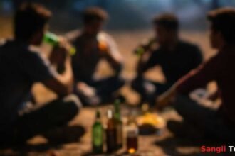 ishwarpur open drinking police action sangli