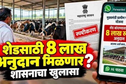 Maharashtra Mukhyamantri Pashudhan Yojana 8 Lakh Subsidy Reality