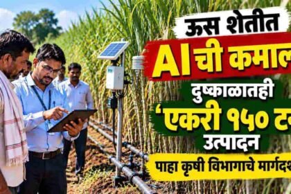 Sangli Sugarcane Farming Ai Technology 150 Ton Yield Drip Irrigation Krishi Vibhag