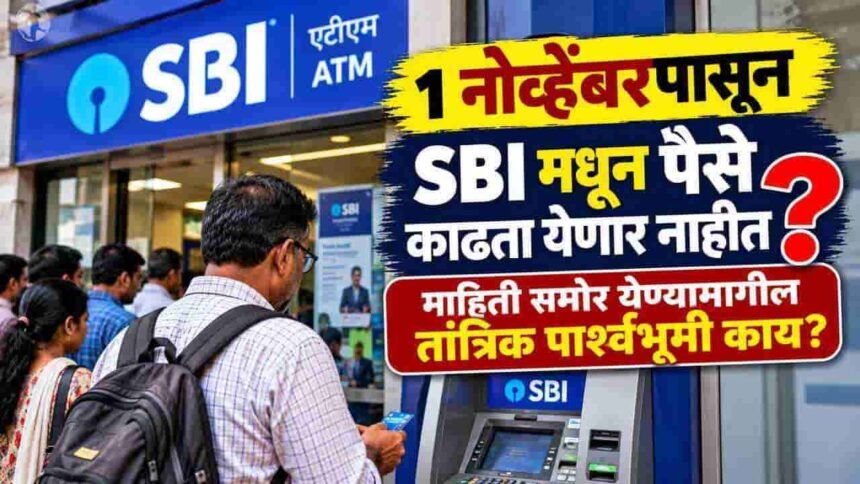 Sbi Money Withdrawal Rules 1 November Update Marathi