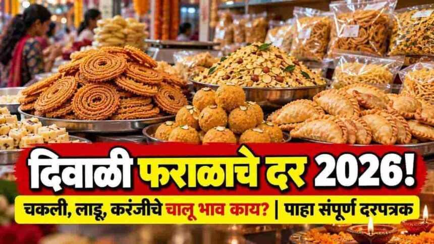 Diwali Faral Rate Chart Sangli Ladu Chakli Chivda Prices Market Update
